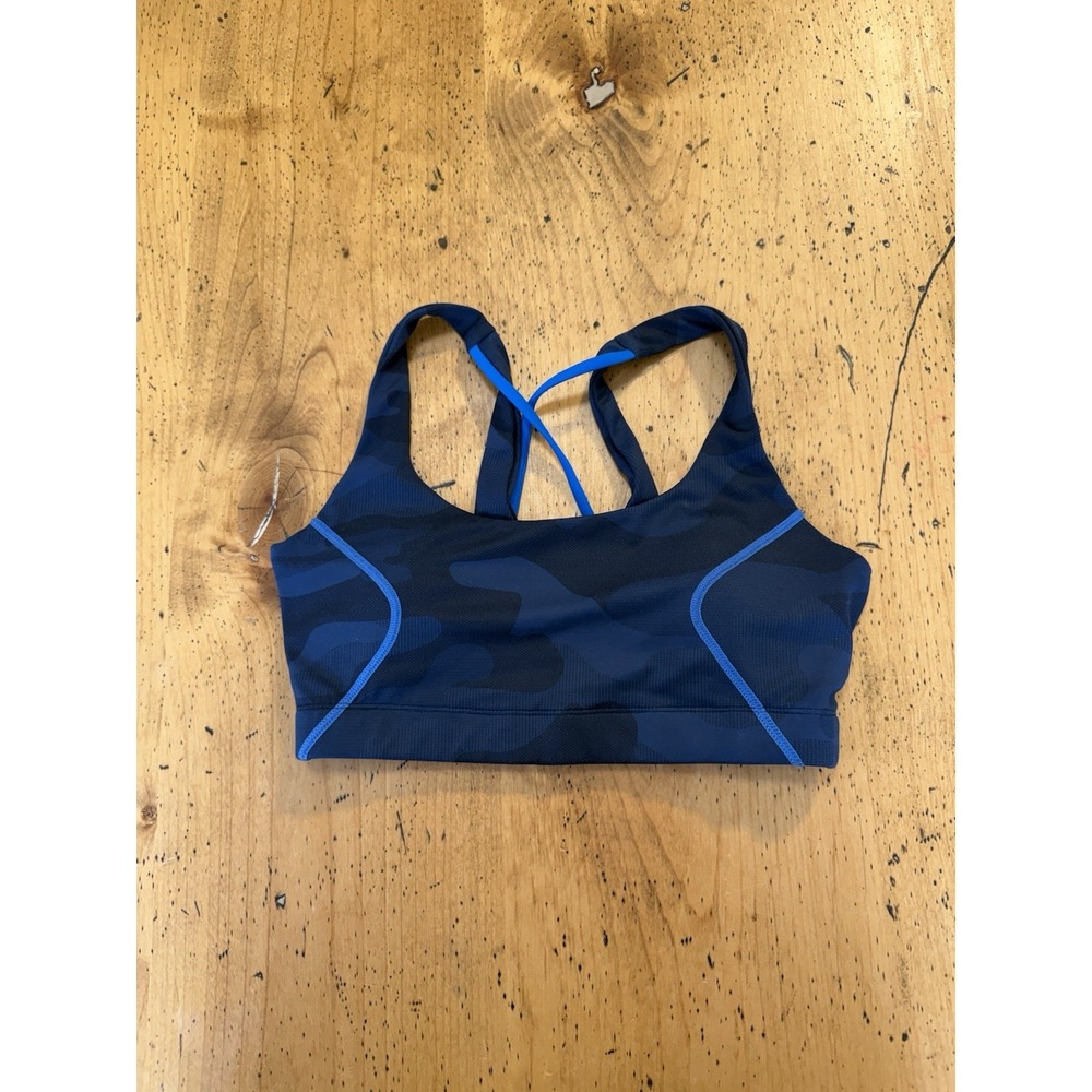 Lilybod Sports Bra Womens Size S Blue Camo Print